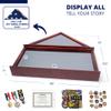 DECOMIL - Large Military Shadow Box Frame Memorial Burial Funeral Flag Display Case for 5x9 Flag, Solid Wood with Customize Name Plate (Army) (Plain) view 3