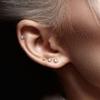 Satix 20G Push In Labret Monroe Surgical Steel Gold Labret Studs with 2mm CZ Prong Set Press Fit Threadless Top and Flat Back 1/4-6mm view 3