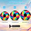 Retisee 2 Pcs Rainbow Soccer Ball with Pump Official Size Indoor Outdoor Soft Inflatable Soccer Sport Gift for Adult for Practice Game Back to School(Classic,Size 3) view 2