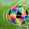 Retisee 2 Pcs Rainbow Soccer Ball with Pump Official Size Indoor Outdoor Soft Inflatable Soccer Sport Gift for Adult for Practice Game Back to School(Classic,Size 3) view 4