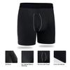 CONKEND Mens Boxer Briefs Cotton Underwear Pack 6no Ride up Regular Stretch Elastic Wide Band Boxer Briefs Black M view 4