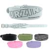 9 mm Leather Fitness Weight Lifting Belt for Women&Men with 4 Inches Padded Lumbar Support for Power Lifting Workout & Squats Exercise(A-White/M) view 1