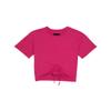 Sanctuary Girl's Drawstring Drop Shoulder Top (Big Kids) Hot Pink 10 Big Kid view 1