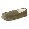 Amazon Essentials Men's Moccasin Slipper, Dark Olive Microsuede, 10