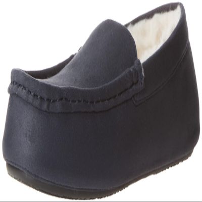 Amazon Essentials Men's Moccasin Slippers, Navy, 14