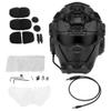 QJYZHAN Unisex-Adults Tactical Airsoft Paintball Helmet with Full Face Mask, Built-in HD Headset and Anti-Fog Fan, Adjustable Outdoor CS Gear view 3
