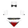 Kvysinly Men's Christmas Underwear Santa Costume Lingerie Set Sexy Boxershort Briefs with Collar Cuffs Type B X-Large view 1