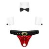 Kvysinly Men's Christmas Underwear Santa Costume Lingerie Set Sexy Boxershort Briefs with Collar Cuffs Type D Large view 1