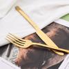 Silverware Set with Straw Spoons - 24 pcs Stainless Steel Flatware Cutlery Set for 4 - Reusable Family Eating Utensils - Mirror Polished Tableware Set for Party Wedding Travel Camping - Gold view 3