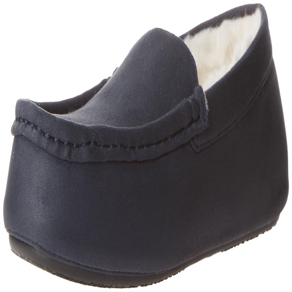 Amazon Essentials Men's Moccasin Slippers, Navy, 11