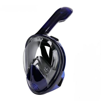 XARONF Full Face Snorkel Mask, Snorkeling Mask with Detachable Camera Mount, 180 Degree Panoramic View Anti-Fog Anti-Leak Snorkel Set for Adult (Color : Black, Size : Small)