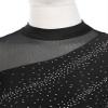 Vxuxlje Womens Lyrical Dance Costume Rhinestones Mesh Tulle Flowy Ice Skating Short Leotard Dress Black Small view 4