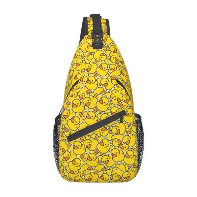 FBCAL Cute Duck Sling Backpack Multipurpose Chest Bag Hiking Travel Daypack Crossbody Shoulder Bag Outdoor Unisex