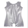 EQSJIU Gymnastic Leotards For Girls Grey Pure Shiny Sparkle Adorable Kids Leotards Gymnastics 8-9 Years view 1