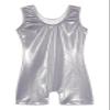EQSJIU Gymnastic Leotards For Girls Grey Pure Shiny Sparkle Adorable Kids Leotards Gymnastics 8-9 Years view 2