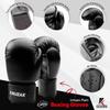 Kruzak Plain Kids Focus Mitts and Boxing Gloves Set for Kickboxing and Muay Thai MMA Training -Unisex Kit with Punching Pads for Martial Arts and Karate - Black 6oz view 2