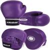 Kruzak Plain Kids Focus Mitts and Boxing Gloves Set for Kickboxing and Muay Thai MMA Training -Unisex Kit with Punching Pads for Martial Arts and Karate - Purple 6oz view 1