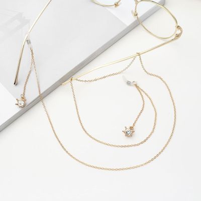 HOOENG Eyeglass Strap Glasses Chains for Women Elegant Cord Eye Glasses Chain String Holder (Color : Silver, Size : 1)