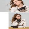 Ealafee 2019 Women Leather Gloves Winter Warm Real Lambskin Lined Driving Gloves (#0-light pink With Poms) view 4
