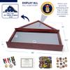 DECOMIL - Large Military Shadow Box Frame Memorial Burial Funeral Flag Display Case for 5x9 Flag, Solid Wood with Customize Name Plate (Army) (AIR Force) view 3