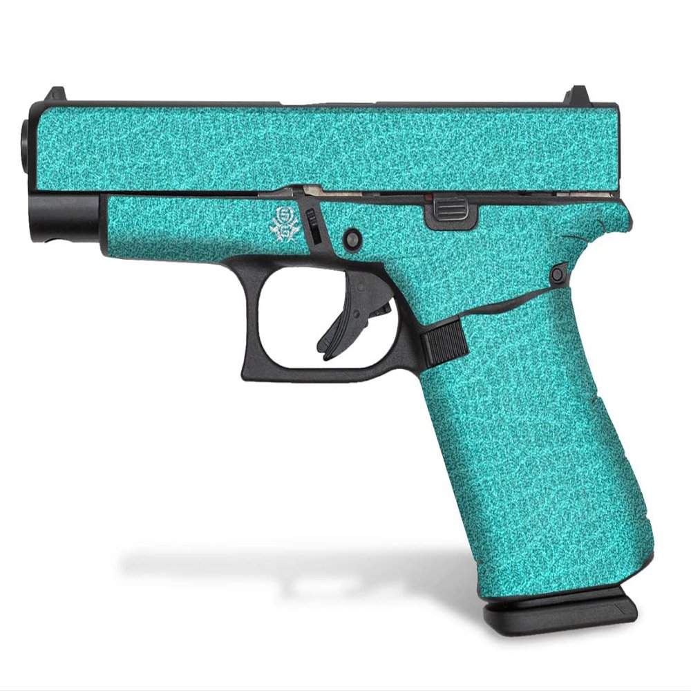 Decal Grip for Glock 48 (Reptilian - Teal Blue)