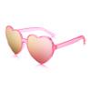 FEISEDY Heart Shaped Sunglasses Party Glasses Disco Transparent Candy Color Trendy Love Glasses B4124 view 2