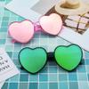 FEISEDY Heart Shaped Sunglasses Party Glasses Disco Transparent Candy Color Trendy Love Glasses B4124 view 3