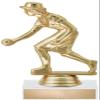 Crown Awards Lawn Bowling Female Award with Custom Engraving, 5.25" Lawn Bowling Female Trophy On White Marble Base 10 Pack view 1