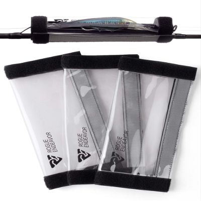 Rogue Endeavor Fishing Lure Wraps (Pack of 3) Heavy Duty PVC Material, Salt Water Friendly, Wrap, Roll or Fold, Safely Secures Fishing Lures & Baits (Large)