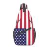 American Flag Stars Stripes Sling Backpack Chest Bag Crossbody Shoulder Bag Travel Hiking Daypack For Men Women view 1