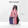 American Flag Stars Stripes Sling Backpack Chest Bag Crossbody Shoulder Bag Travel Hiking Daypack For Men Women view 2