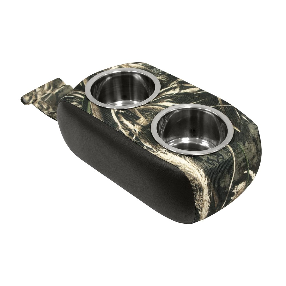 Wise 3059-1785 Pontoon Double Drink Holder with Stainless Steel Cup Holders, Max 5 Camo / Black