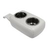 Wise 3059-784 Pontoon Double Drink Holder with Stainless Steel Cup Holders, White view 1