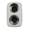 Wise 3059-784 Pontoon Double Drink Holder with Stainless Steel Cup Holders, White view 3