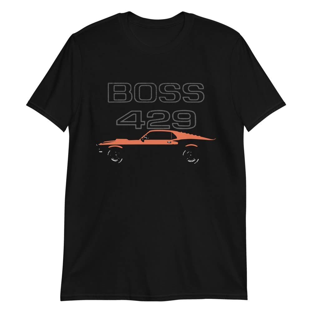 1969 Stang Boss 429 Fastback Rare Orange Muscle Car Short-Sleeve Unisex T-Shirt