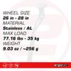ergotec Extreme Kickstand, for Bicycles with 26" to 28" Wheel Sizes, Stable w/Durable Aluminium, Max Load 35kg/77 lb, Black Finish view 3