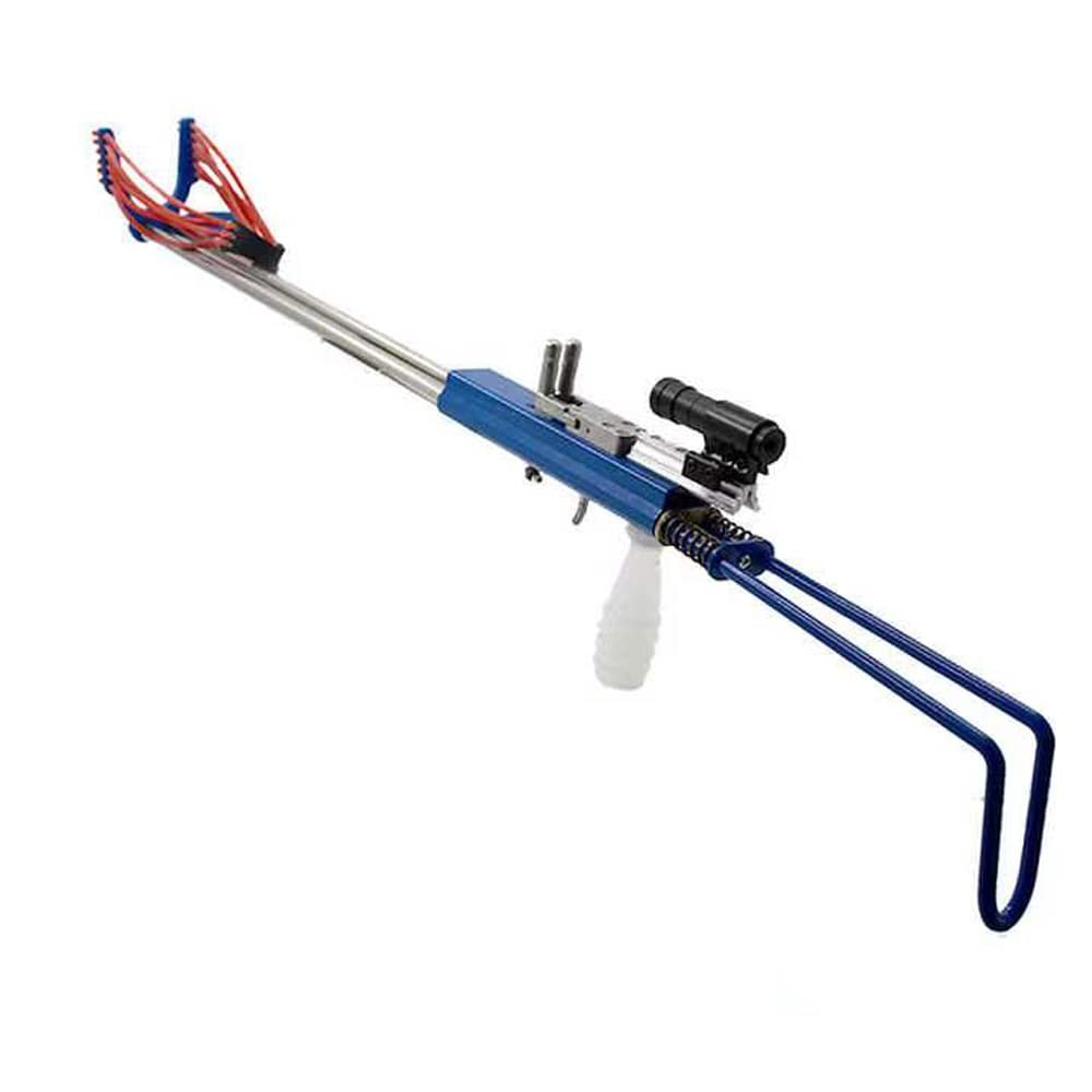 FEXMEO Professional Slingshot, Straight Rod High-Precision High-Power Red Infrared Light Catapult with Leather Strap, Stainless Steel Outdoor Hunting Slingshots