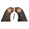 FITS Heritage Arms Rough Rider 6 & 9 Shot Grips Checkered Rosewood Gold Medallion view 1