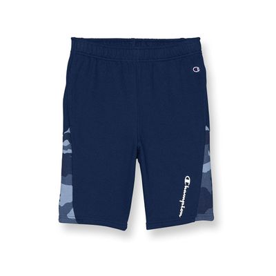 Champion Boys' Athletic Shorts, Lightweight Shorts for Boys, French Terry, Camo Panel, C Logo, 8"