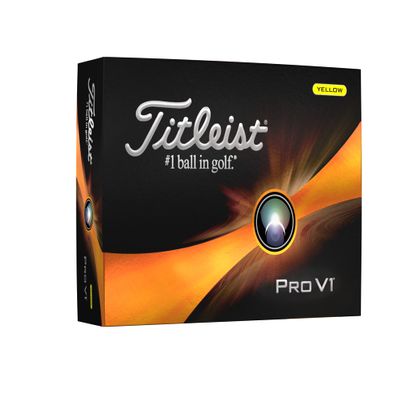 Titleist Pro V1 Golf Balls, Yellow, One Dozen