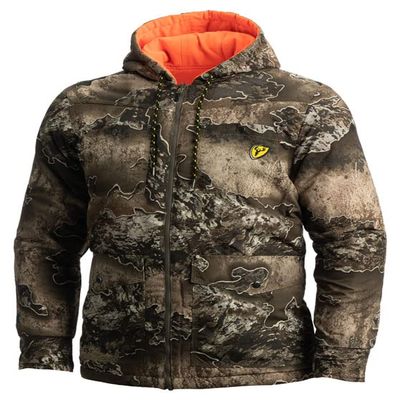SCENTBLOCKER Scent Blocker Shield Series Evolve Reversible Parka, Hunting Coat for Men (Realtree Excape/Blaze, Medium)