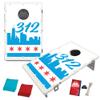 Chicago Area Code Skyline Flag Bean Bag Toss Portable Cornhole Game (312 White) view 1