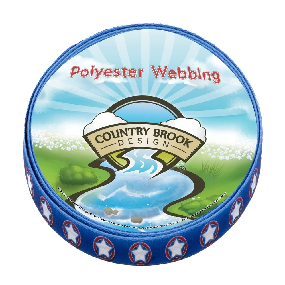 Country Brook Design - American Stars Polyester Webbing Closeout (1/2 Inch, 5 Yards)