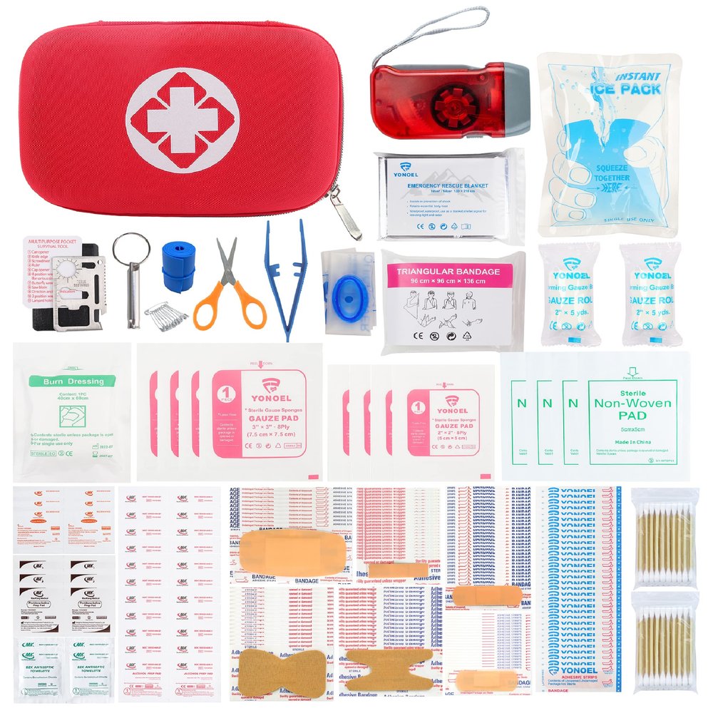 Galaxy 279 Pcs First Aid Kits for Survival Emergency Trauma Travel Car Truck R.V Military Tactical Medical Hunting Camping Hiking Fishing Office Home IFAK EMT EVA Hard Case