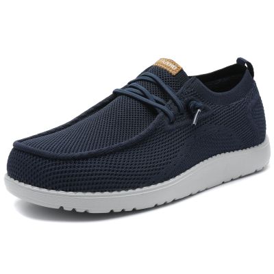 ITAZERO Wide Shoes for Men Loafers Slip-ins Diabetic Shoes Orthopedic Wide Width Walking Big and Tall Shoes with Arch Support (Blue 12)
