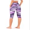 ODODOS Women's Knee Length High Waisted Yoga Capri Leggings with Pockets, Printed Workout Running Sports Athletic Yoga Capris, Sketched Chevron, XX-Large view 3