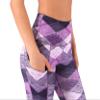ODODOS Women's Knee Length High Waisted Yoga Capri Leggings with Pockets, Printed Workout Running Sports Athletic Yoga Capris, Sketched Chevron, XX-Large view 4