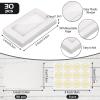 Crtiin 30 Pcs Jewelry Packaging Boxes 5.4"x3.4"x0.7" Cardboard Necklace Gift Boxes Bulk with Clear Window, Display Card and Thank You Stickers for Necklace, Earring, Bracelet, Ring(White) view 2