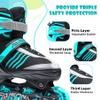 PAPAISON Adjustable Inline Skates Boys Ages 4-16, Roller Skates for Girls Kids Ages 5-8 8-12 with Full Light Up Wheels, Outdoor Skates Illuminating Skates for Children Teens Women view 3