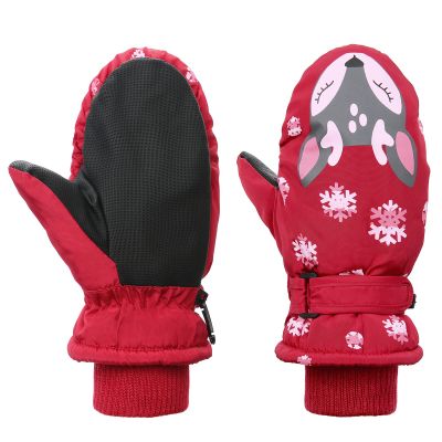 Kids Snow Gloves for Toddler Winter Mittens Warm Ski Boy Girl Kids Mittens Gloves Red Fox S
